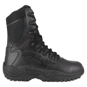 imageReebok mens Rapid Response Rb Safety Toe 8quot Stealth With Side Zipper military and tactical boots Black 9 US55