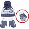 imageReebok 2Piece BabyToddler Winter Hat and Gripped Mittens Knitted Pom Beanie ampamp AntiSlip Gloves Cold Weather AccessoriesFolkstoneIvory