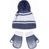imageReebok 2Piece BabyToddler Winter Hat and Gripped Mittens Knitted Pom Beanie ampamp AntiSlip Gloves Cold Weather AccessoriesFolkstoneIvory