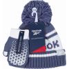 imageReebok 2Piece BabyToddler Winter Hat and Gripped Mittens Knitted Pom Beanie ampamp AntiSlip Gloves Cold Weather AccessoriesFolkstoneIvory