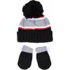 imageReebok 2Piece BabyToddler Winter Hat and Mittens Set Warm Knitted Pom Beanie ampamp Gloves Kids Cozy Cold Weather AccessoriesBlackRed