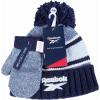 imageReebok 2Piece BabyToddler Winter Hat and Mittens Set Warm Knitted Pom Beanie ampamp Gloves Kids Cozy Cold Weather AccessoriesVector NavyLight Blue
