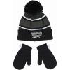 imageReebok 2Piece BabyToddler Winter Hat and Mittens Set Warm Knitted Pom Beanie ampamp Gloves Kids Cozy Cold Weather AccessoriesBlack