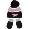 imageReebok 2Piece BabyToddler Winter Hat and Mittens Set Warm Knitted Pom Beanie ampamp Gloves Kids Cozy Cold Weather AccessoriesBlackRed