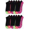 imageReebok Girls Low Cut Socks  12 Pack Lightweight Breathable Low Cut No Show Socks for Girls  Girls Athletic SocksBlack Assorted