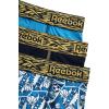 imageReebok Boys Boxer Briefs  3 Pack Performance Stretch Athletic Long Leg Underwear Boxers for Boys with Support Pouch 618Blue PrintMaritime BlueAzure Blue