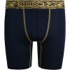 imageReebok Boys Boxer Briefs  3 Pack Performance Stretch Athletic Long Leg Underwear Boxers for Boys with Support Pouch 618Blue PrintMaritime BlueAzure Blue