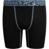 imageReebok Boys Boxer Briefs  4 Pack Soft Breathable MoistureWicking Boxers  Underwear Pack for Boys Sizes 618All Black With Contrast Waistband Print