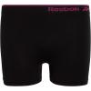 imageReebok Girls Bike Shorts  4 Pack Stretch Performance Dance Cartwheel Shorts for Girls  Seamless Underwear Shorties 616All Black Contrast