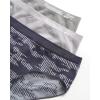 imageReebok Girls Brief Panties  3 Pack Breathable Hipster Stretch Panties  Seamless Underwear for Girls Sizes 616JacquardSharkskinGray
