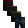 imageReebok Boys Boxer Briefs  3 Pack Soft Comfort Performance Stretch Boys Underwear  Breathable Boxers for Boy 618BlackBlack Print