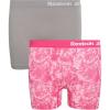 imageReebok Girls Bike Shorts  2 Pack Stretch Performance Dance Cartwheel Shorts for Girls  Seamless Underwear Shorties 616PinkGrey