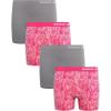 imageReebok Girls Bike Shorts  4 Pack Stretch Performance Dance Cartwheel Shorts for Girls  Seamless Underwear Shorties 616PinkGrey