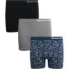 imageReebok Girls Boy Shorts  3 Pack Soft Stretch Seamless Underwear Panties Cartwheel Shorts for Girls Sizes 616Blue JacquardSharkskinBlack