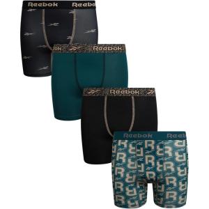 imageReebok Boys Boxer Briefs  3 Pack Soft Comfort Performance Stretch Boys Underwear  Breathable Boxers for Boy 618Dark Sea PrintBlackDark SeaBlack Print