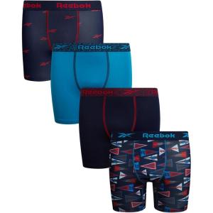 imageReebok Boys Boxer Briefs  3 Pack Soft Comfort Performance Stretch Boys Underwear  Breathable Boxers for Boy 618PrintMaritime BlueAtomic BlueMaritime Blue Print