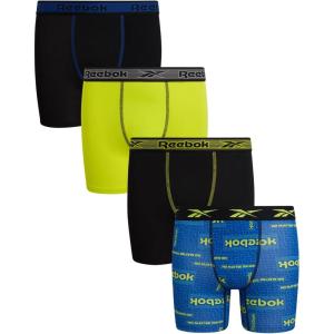imageReebok Boys Boxer Briefs  3 Pack Soft Comfort Performance Stretch Boys Underwear  Breathable Boxers for Boy 618Surf the Web PrintBlackEvening PrimroseBlack
