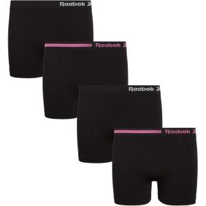 imageReebok Girls Bike Shorts  4 Pack Stretch Performance Dance Cartwheel Shorts for Girls  Seamless Underwear Shorties 616BlackBlack