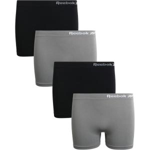 imageReebok Girls Bike Shorts  4 Pack Stretch Performance Dance Cartwheel Shorts for Girls  Seamless Underwear Shorties 616SharkskinBlack