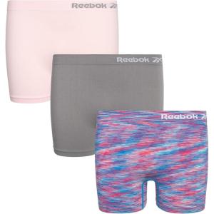 imageReebok Girls Boy Shorts  3 Pack Soft Stretch Seamless Underwear Panties Cartwheel Shorts for Girls Sizes 616PinkGreyMulti