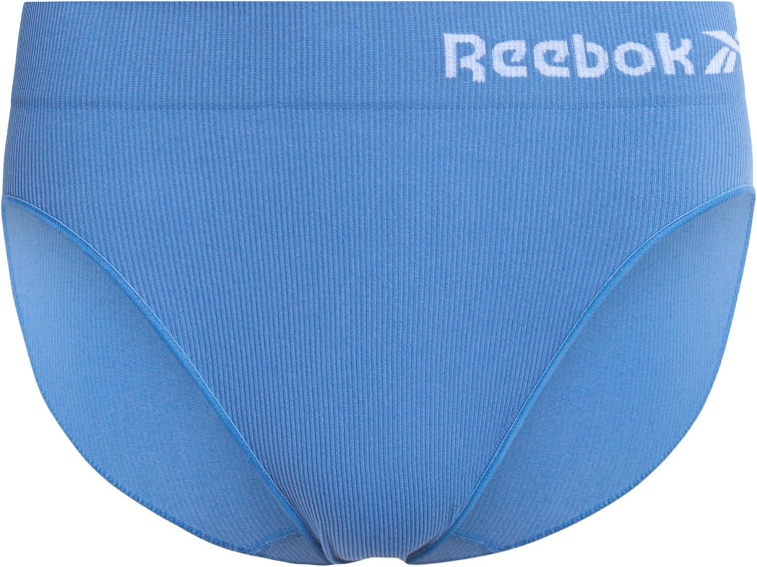 imageReebok Womens Briefs Underwear  8 Pack Seamless Stretch Performance High Cut or Boy Shorts Panties for Women Sizes SXLCoronet BlueShakskinLotusEvening Blue