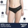 imageReebok Hipster Panties for Women  3 Pack Stretch Performance Seamless Underwear with Relaxed Tagless Waist SXLBlueLotusBlack