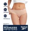 imageReebok Hipster Panties for Women  5 Pack Stretch Performance Seamless Underwear with Relaxed Tagless Waist SXLAll Rose Dust