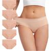 imageReebok Hipster Panties for Women  5 Pack Stretch Performance Seamless Underwear with Relaxed Tagless Waist SXLAll Rose Dust