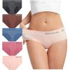 imageReebok Hipster Panties for Women  5 Pack Stretch Performance Seamless Underwear with Relaxed Tagless Waist SXLBlue Stripe MelangeLotusCharcoal HeatherLilasDeep Taupe