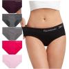imageReebok Hipster Panties for Women  5 Pack Stretch Performance Seamless Underwear with Relaxed Tagless Waist SXLHeather GreyPink LadySharkskinRasberryPlum