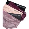 imageReebok Hipster Panties for Women  5 Pack Stretch Performance Seamless Underwear with Relaxed Tagless Waist SXLJacquardBlackened PearlLotusGrapewineBlack