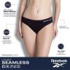 imageReebok Womens Bikini Underwear  5 Pack Stretch Performance Seamless Bikini Briefs  Breathable Underwear for Women SXLBlackVibrant PinkSharkskinSoft PinkScuba Blue Spacedye Stripe