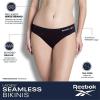 imageReebok Womens Bikini Underwear  5 Pack Stretch Performance Seamless Bikini Briefs  Breathable Underwear for Women SXLJacquardLotusBlackPink SpacedyeBlack