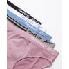 imageReebok Womens Bikini Underwear  5 Pack Stretch Performance Seamless Bikini Briefs  Breathable Underwear for Women SXLWhite StripeCoronet BlueSharkskinToadstoolBlack