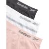 imageReebok Womens Briefs  3 Pack Performance High Waisted Seamless Underwear for Women Sizes SXL Extended Plus Size 1X3XWhite StripeLotusBlackened Pearl