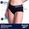 imageReebok Womens Briefs Underwear  8 Pack Seamless Stretch Performance High Cut or Boy Shorts Panties for Women Sizes SXLGrey JacquardLotusWhitegrey StripesBlackened Pearl