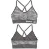 imageReebok Womens Everyday Bras  2 Pack Soft Stretch Seamless Performance Cross Back Strap Sports Bra for Women Sizes SXL Size Small Grey JacquardBlack