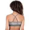 imageReebok Womens Everyday Bras  2 Pack Soft Stretch Seamless Performance Cross Back Strap Sports Bra for Women Sizes SXL Size Small Grey JacquardBlack