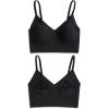 imageReebok Womens Everyday Bras  4 Pack Soft Stretch Performance Longline Bonded Cami Bralette  Seamless Bras for Women SLMauve PinkBlack4pk