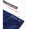 imageReebok Womens High Cut Underwear  4 Pack Breathable Soft Stretch MidRise Waist Brief Panties for Women Sizes SXLEvening BlueLotusBlackened PearlWhite Stripe
