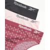 imageReebok Womens Underwear  3 Pack Microfiber Seamless Womens Bikini Panties  Breathable Underwear for Women SXLJacquardLotusBlack