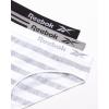 imageReebok Womens Underwear  3 Pack Microfiber Seamless Womens Bikini Panties  Breathable Underwear for Women SXLSharkskinWhite StripeBlack
