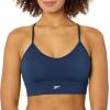 imageReebok Womens WOR Tri Back Medium Impact Training Sports BraBatik Blue