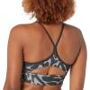 imageReebok Womens WOR Tri Back Medium Impact Training Sports BraBlackSmall White Logo