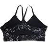 imageReebok Womens WOR Tri Back Medium Impact Training Sports BraBlackWhiteGraphic Print