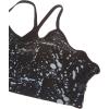 imageReebok Womens WOR Tri Back Medium Impact Training Sports BraBlackWhiteGraphic Print