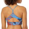 imageReebok Womens WOR Tri Back Medium Impact Training Sports BraEssential BluePinkAll Over Print