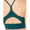 imageReebok Womens WOR Tri Back Medium Impact Training Sports BraForest GreenSmall White Logo
