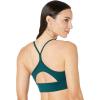 imageReebok Womens WOR Tri Back Medium Impact Training Sports BraForest GreenSmall White Logo