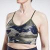 imageReebok Womens WOR Tri Back Medium Impact Training Sports BraHunter Green